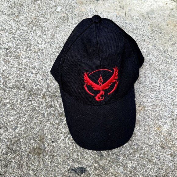 Black Pokemon Go Baseball Hat Adjustable Adult OS Team Valor - Picture 3 of 5